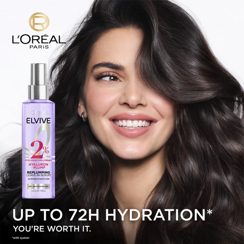 vap l'oreal L'Oréal Paris Elvive Hyaluron + Plump Replumping Serum, 4.4 fl oz