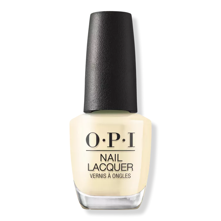 Soft yellow nail polish
