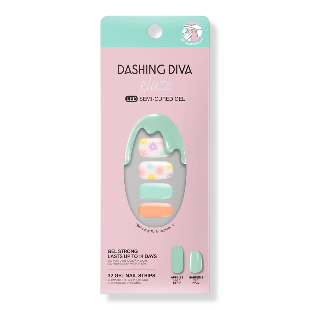 Dashing Diva Daisy Morning Glaze Semi-cured Gel Art
