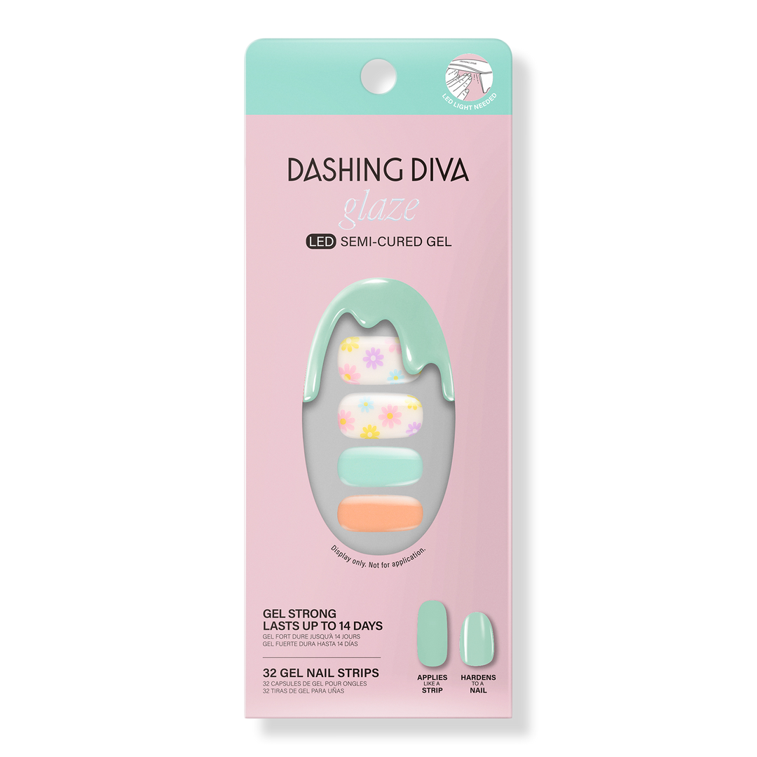Dashing Diva Daisy Morning Glaze Semi-Cured Gel Art #1