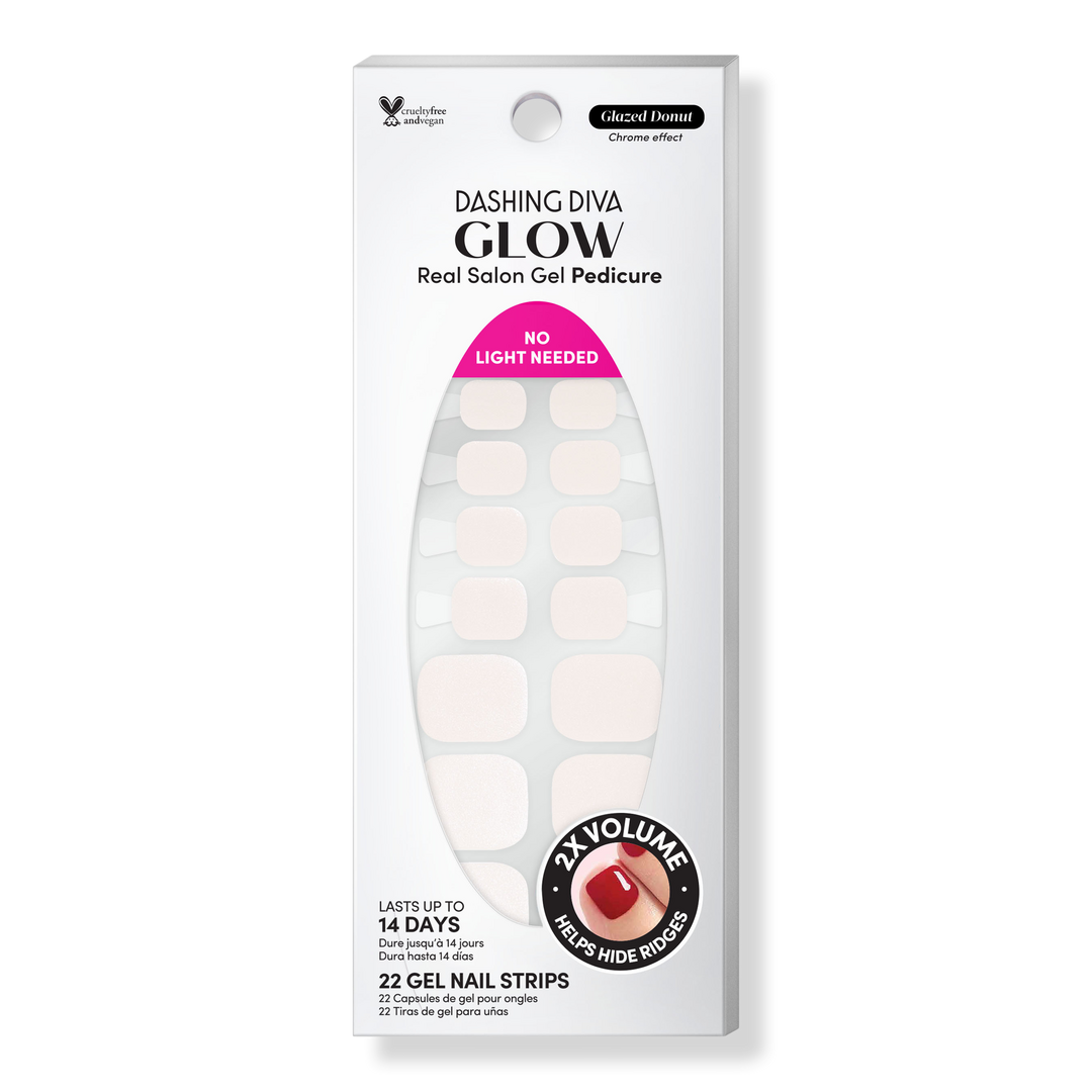 Dashing Diva White Satin Real Salon Gel Glow Pedicure #1