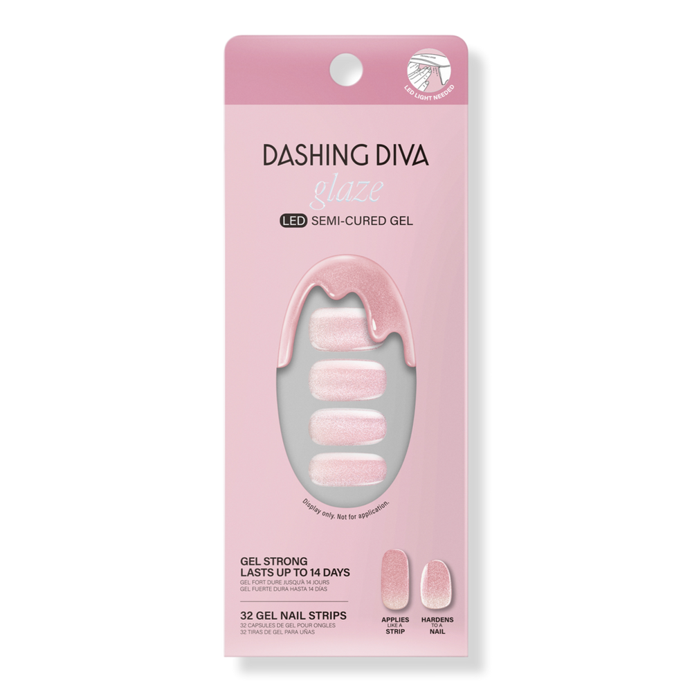 Dashing Diva Ballerina Blush Glaze Semi - Cured Gel Art