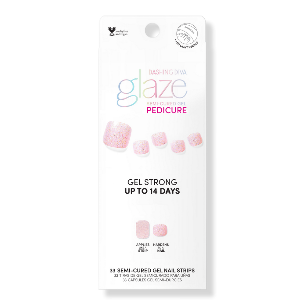 Dashing Diva Jack Frost Glaze Semi-cured Gel Art Pedi