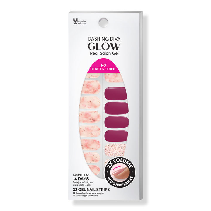 Dashing Diva Raspberry Romance Real Salon Gel Glow Art #1