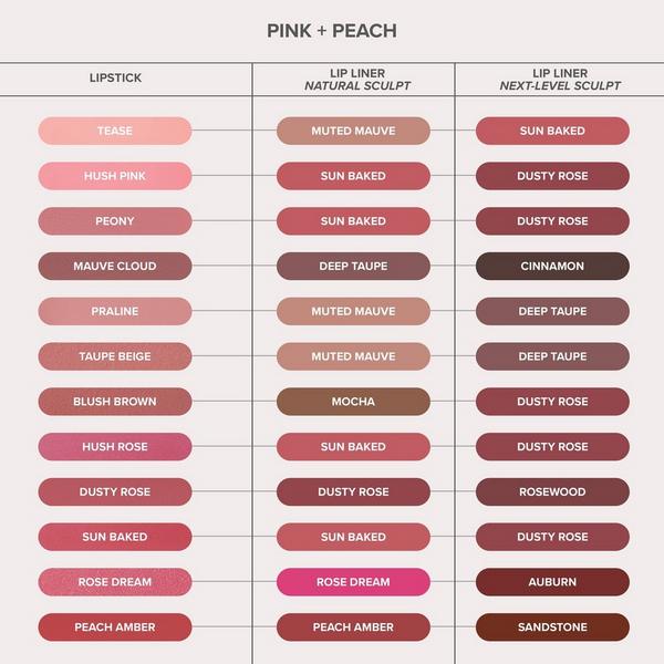 Lápiz labial mate y satinado terciopelo de pigmentación completa 8