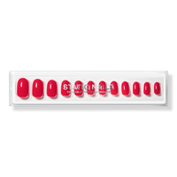 Sexy Red Round Reusable Pop-On Manicures