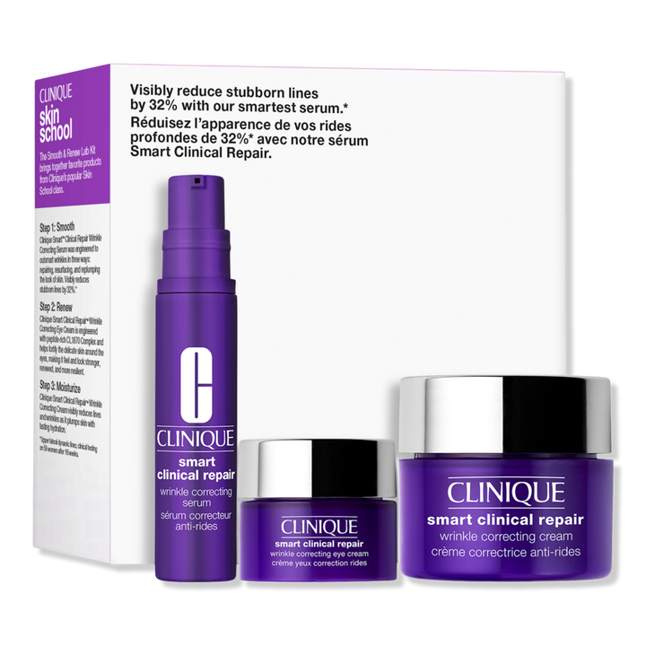 Clinique Skin School Supplies: Smooth + Renew Lab Anti-Aging Skincare Set #1