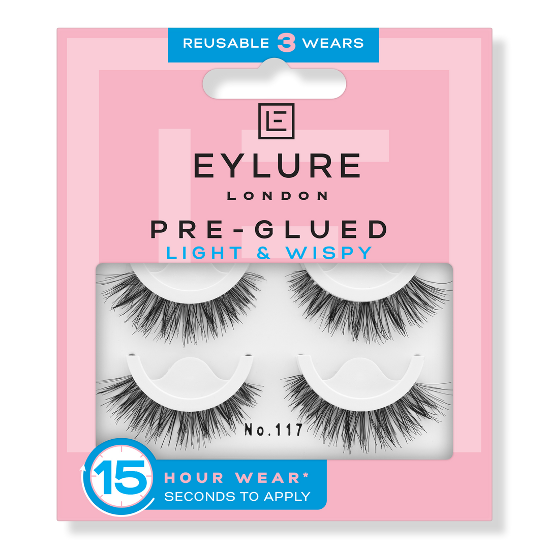 Eylure Pre-Glued Light & Wispy No. 117 Eyelashes Twin Pack #1