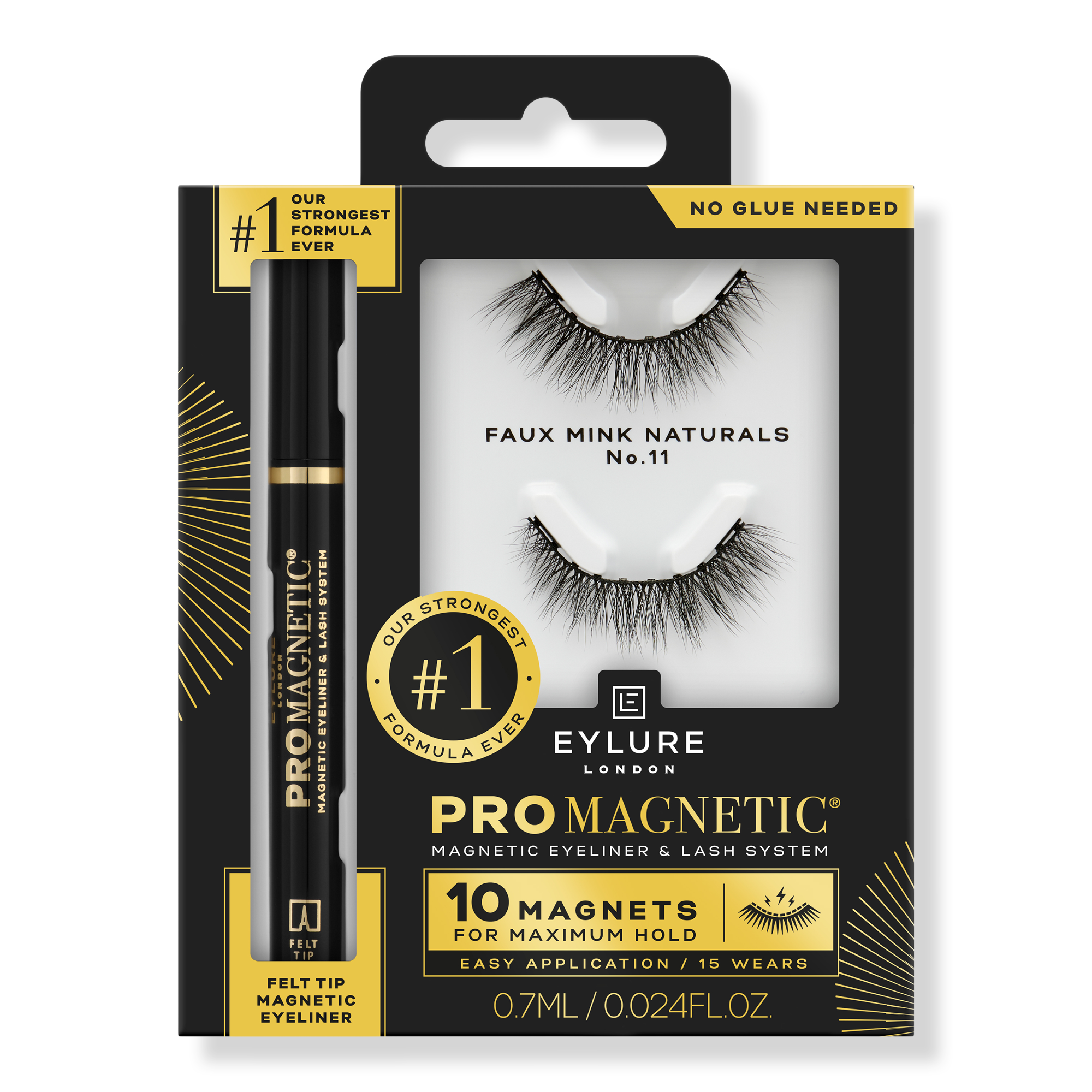 Eylure ProMagnetic Eyeliner & 10 Magnets Faux Mink Natural No. 11 Eyelashes #1