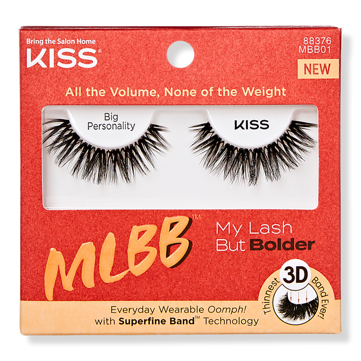 Kiss My Lash But Bolder 3D False Eyelashes, Big Personality #1
