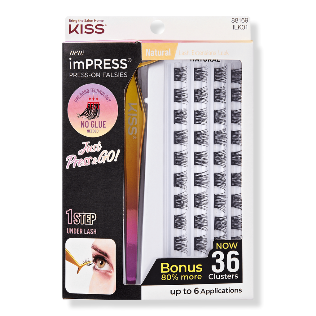 imPRESS Press-On Falsies Eyelash Clusters, Natural