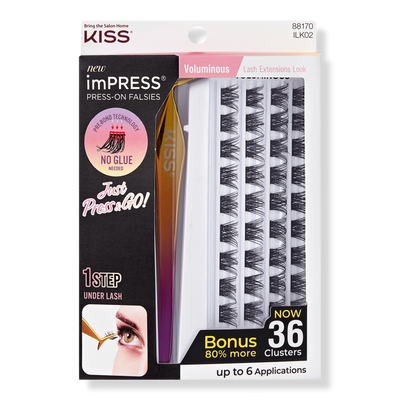 Kiss imPRESS Falsies Press On Self Adhesive Voluminous Lash Clusters Kit