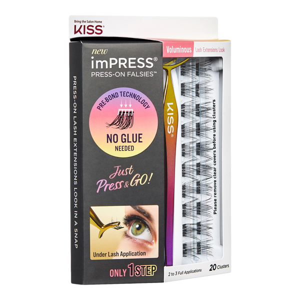 Kiss imPRESS Press-On Falsies Eyelash Clusters, Voluminous #6