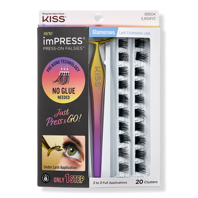 Kiss imPRESS Press-On Falsies Eyelash Clusters, Glamorous