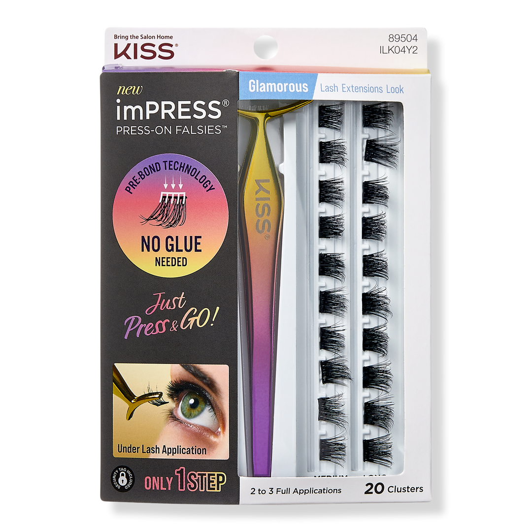 Kiss imPRESS Press-On Falsies Eyelash Clusters, Glamorous #1