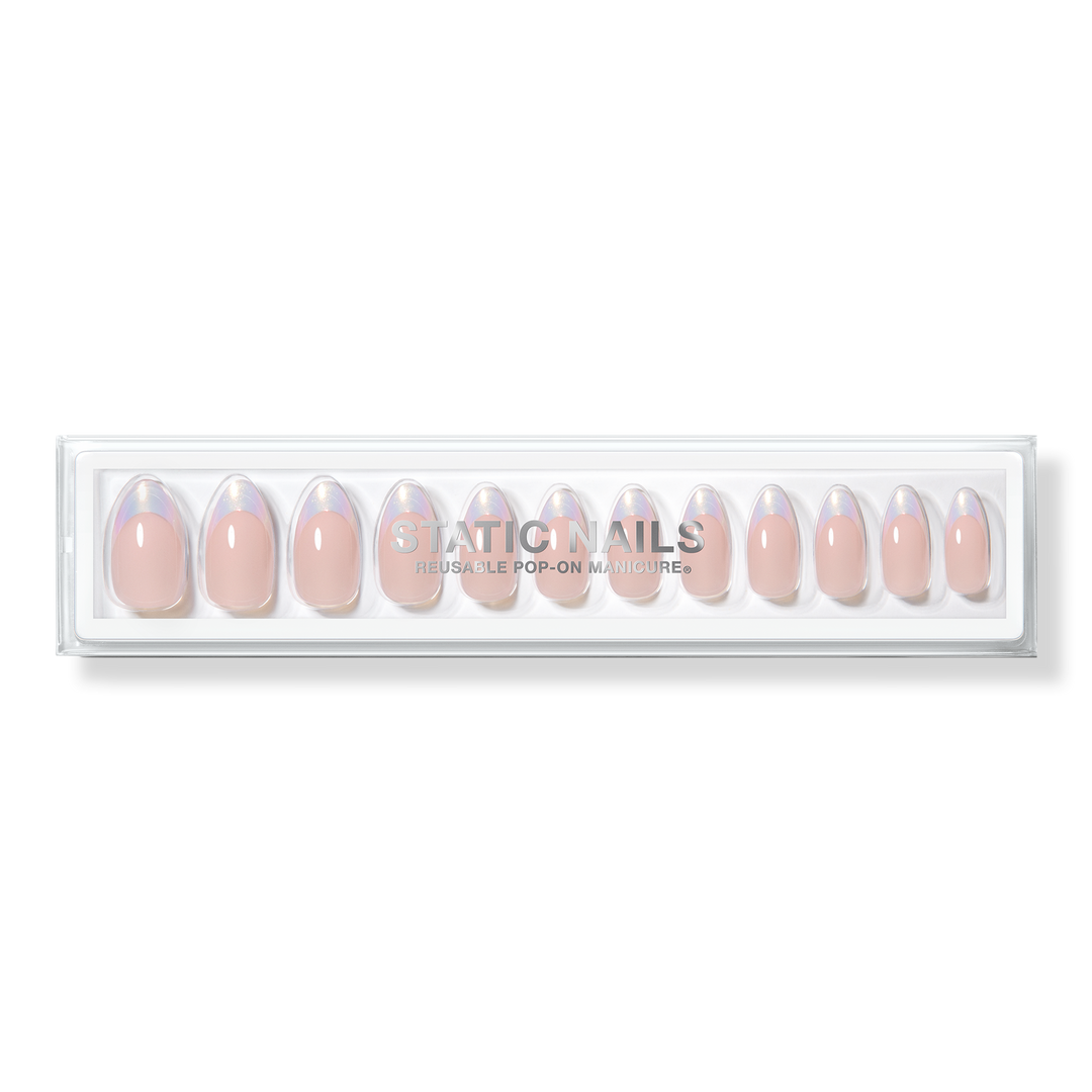 Static Nails Opalescent French Reusable Pop-On Manicures #1