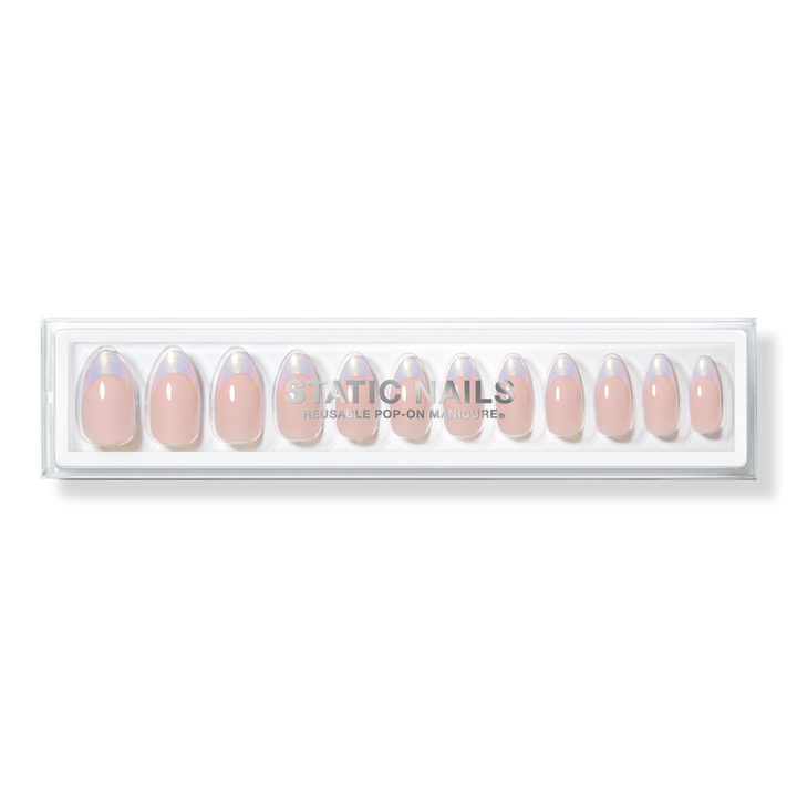 Static Nails Opalescent French Reusable Pop-On Manicures #1