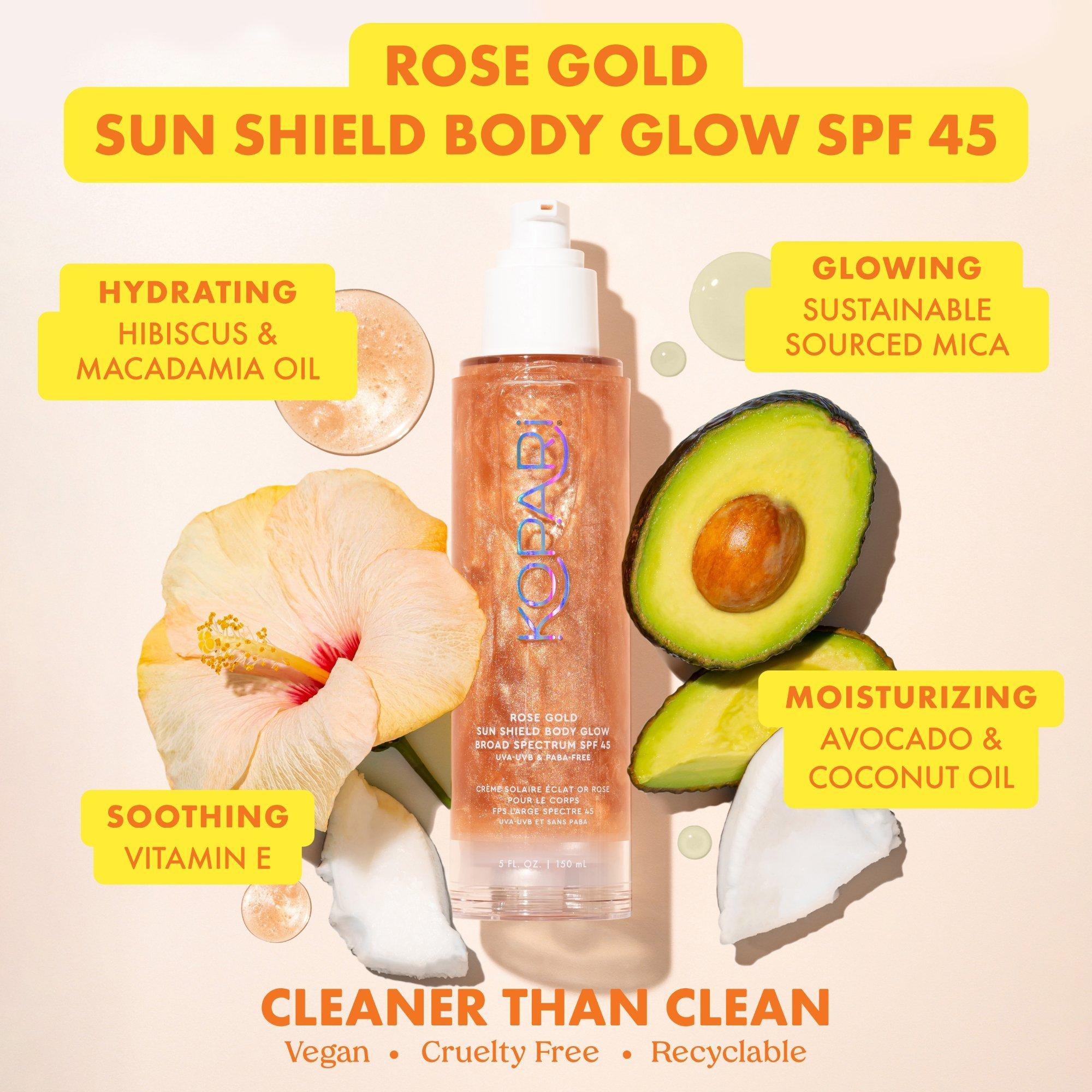 Гель для сияния тела с солнцезащитным эффектом Kopari Beauty Rose Gold Sun Shield SPF 45 — фото 5