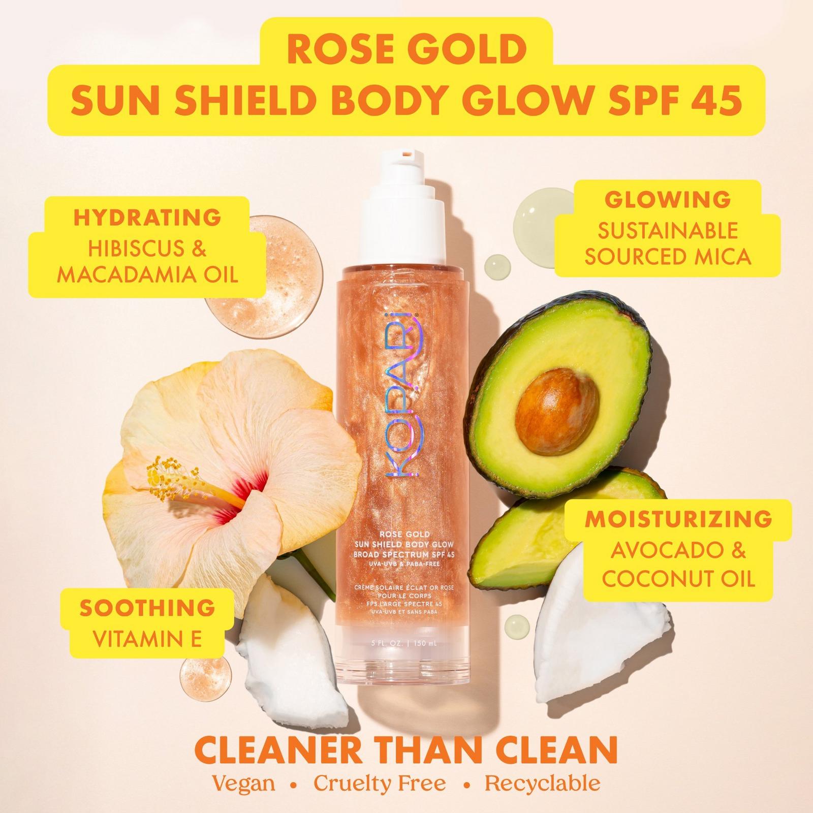 Rose Gold Sun Shield Body Glow Gel SPF 45