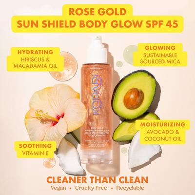 Rose Gold Sun Shield Body Glow Gel SPF 45