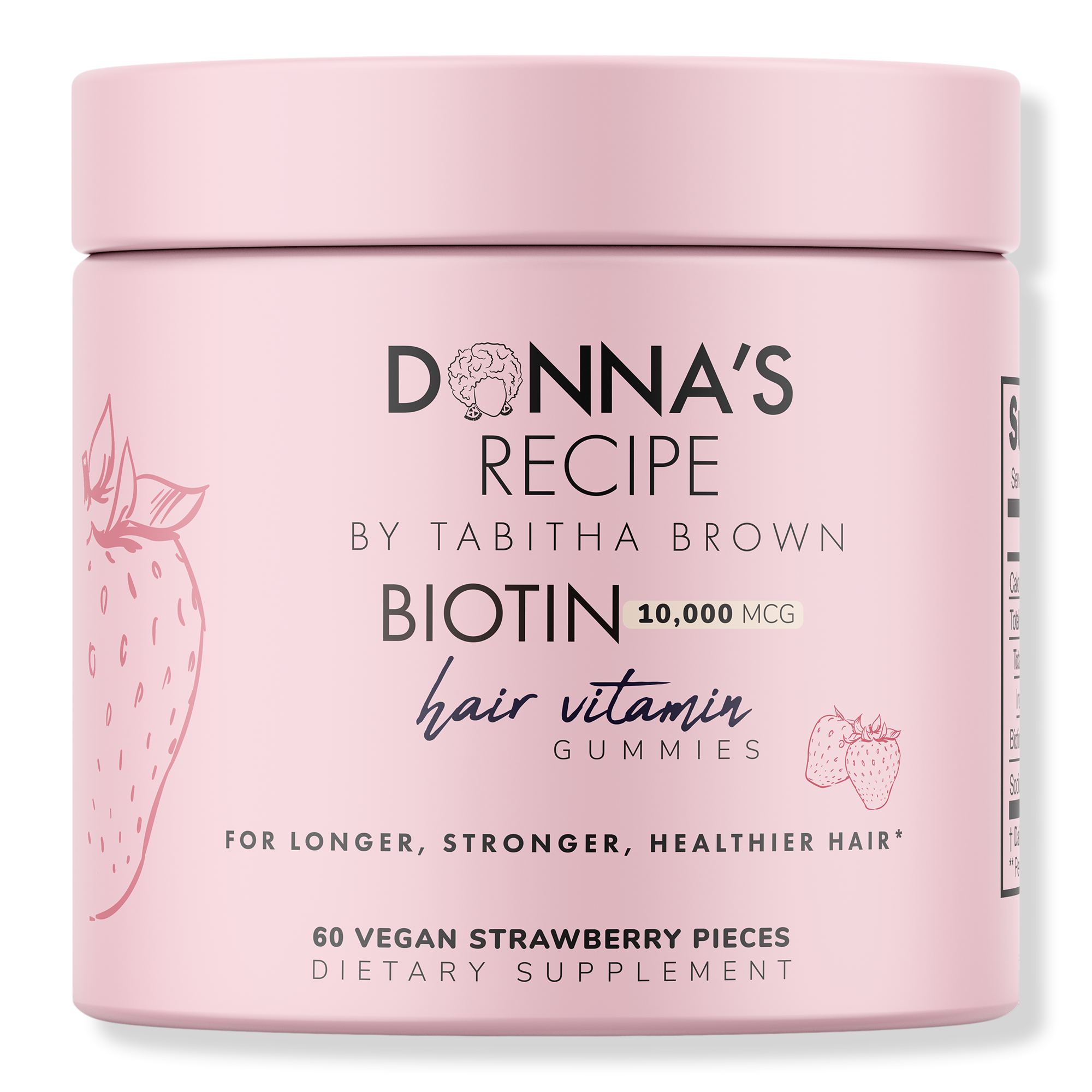 DONNA'S RECIPE Strawberry Biotin Hair Vitamin Gummies #1