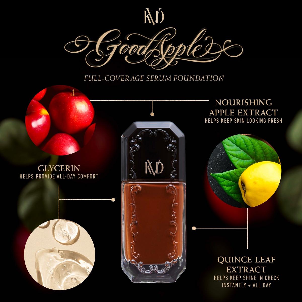Good Apple Full-Coverage Transfer-Proof Serum Foundation - Deep 100