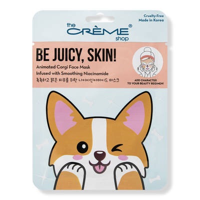 The Crème Shop Be Juicy, Skin! Animated Corgi Face Mask