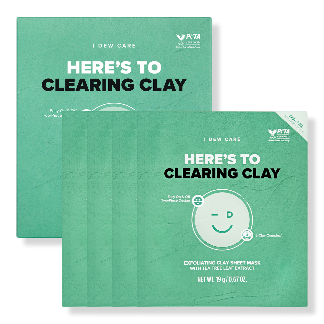I Dew Care Here's To Clearing Clay Exfoliating Sheet Mask #1
