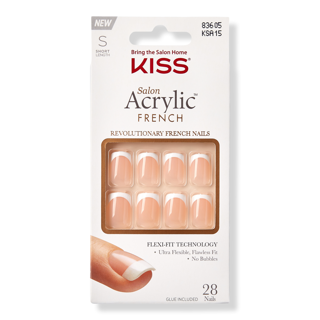 Kiss Salon Acrylic French Manicure Fashion Nails #1