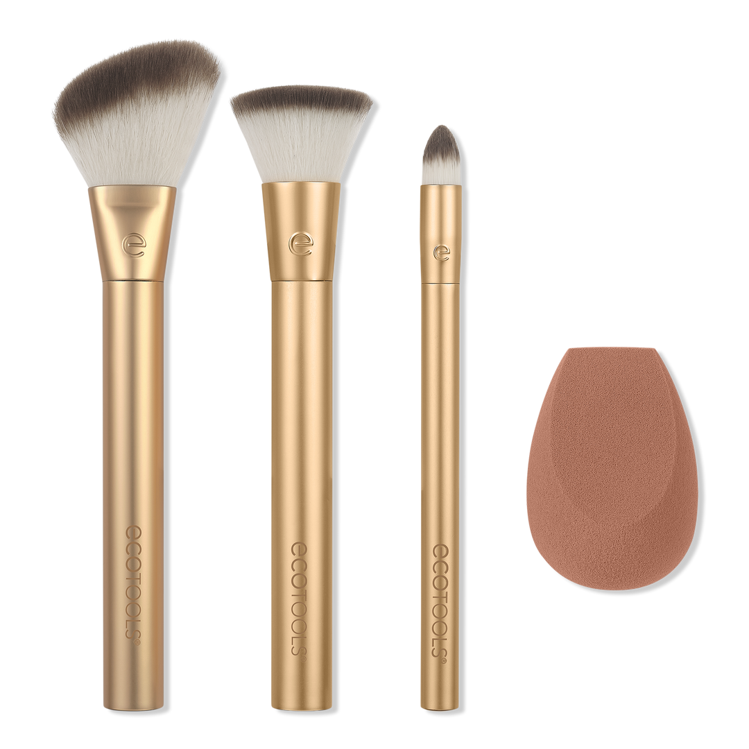 EcoTools Precious Metals Face Blend + Sculpt Brush & Sponge Set #1