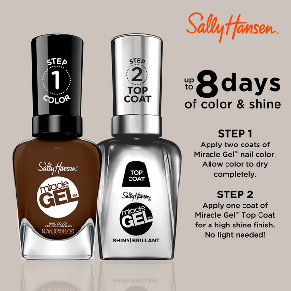 Sally Hansen Miracle Gel Nail Polish, Blacks, Whites, & Nudes #5