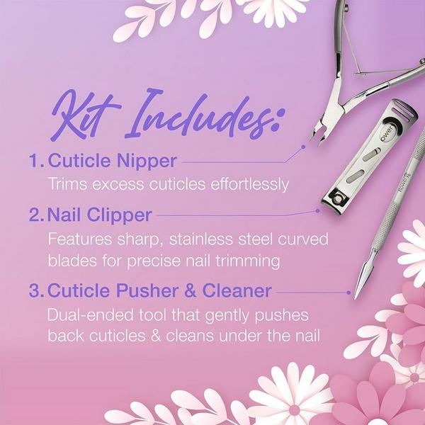 Flowery Pro Manicure Kit - Clip, Trim & Clean #6