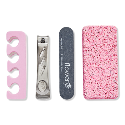 Flowery Pro Pedicure Kit - Trim, Shape, Smooth & Shine