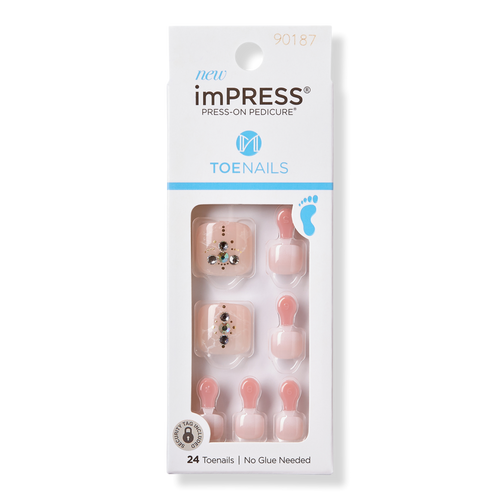 Be Hopeful imPRESS Short Length Pedicure Toe Press On Nails Kiss