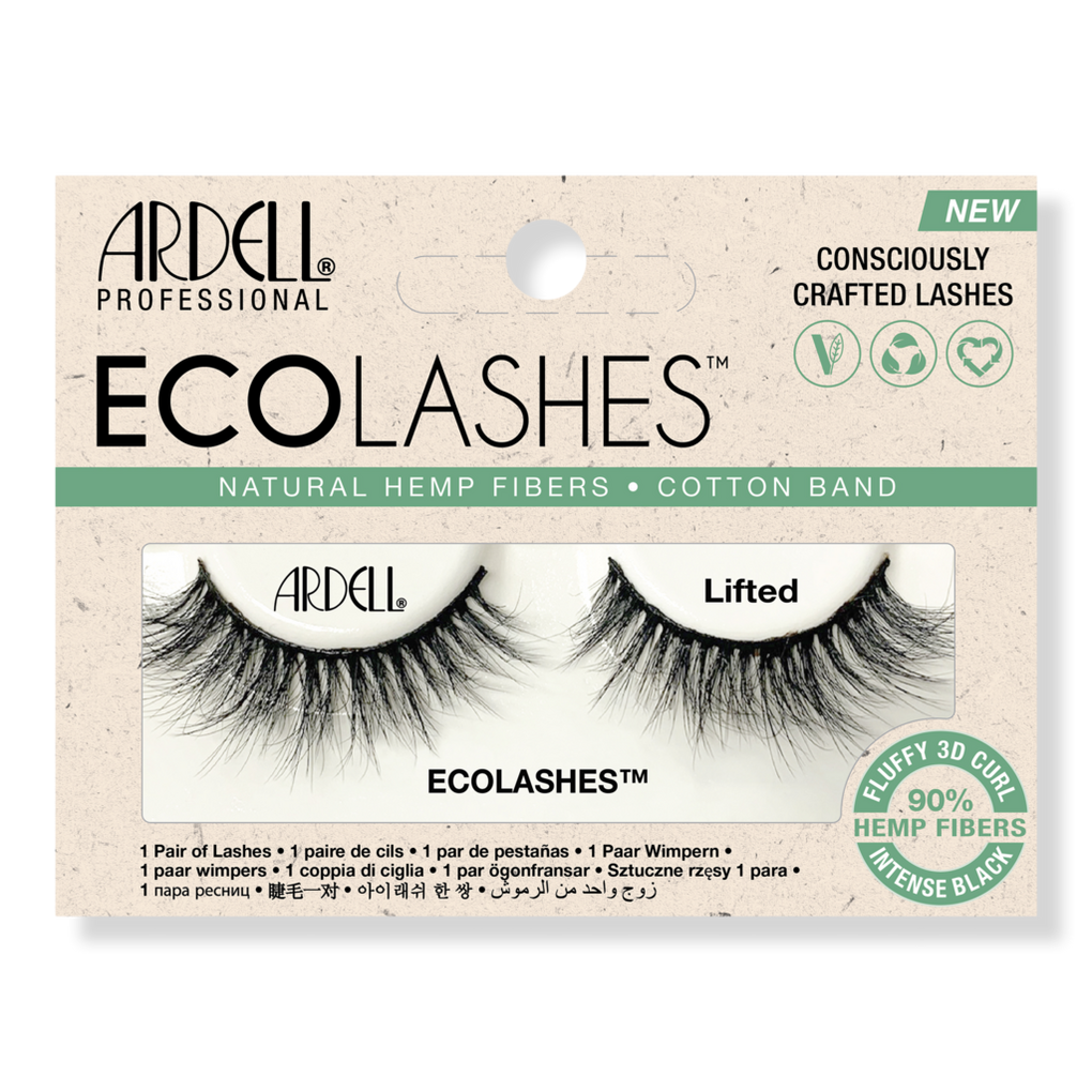 Eco Lashes in Lifted with Natural Hemp Fibers and Cotton Band