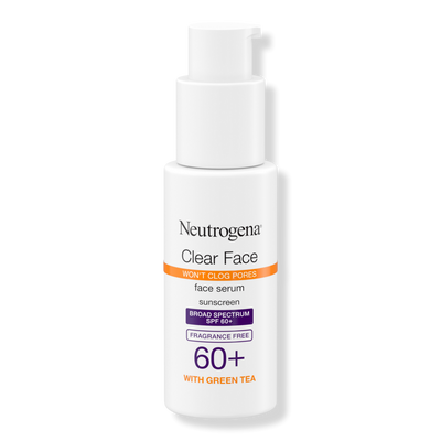 Neutrogena Clear Face Serum Sunscreen with Green Tea, SPF 60+