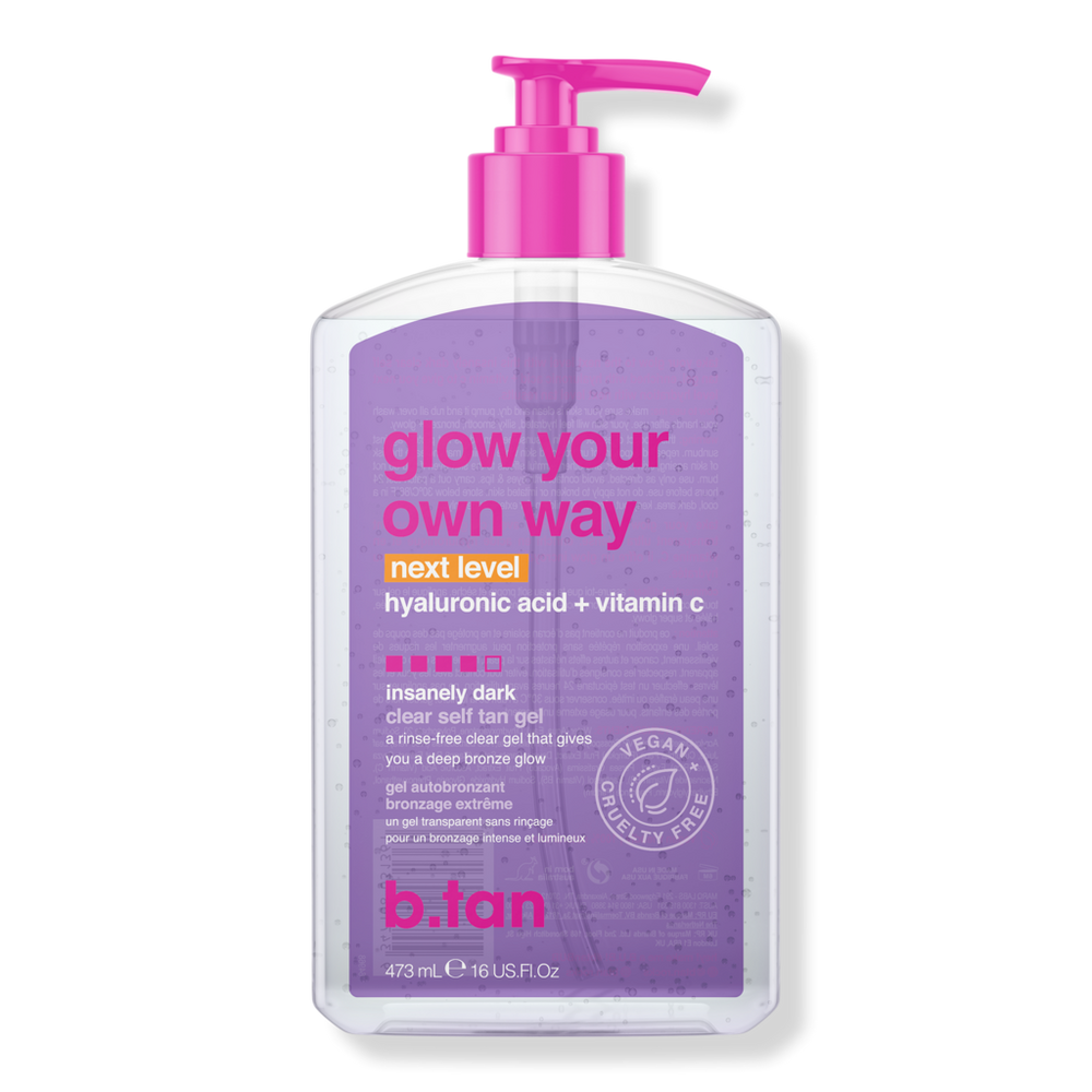 b.tan Glow Your Own Way Next Level Insanely Dark Clear Self Tan Gel