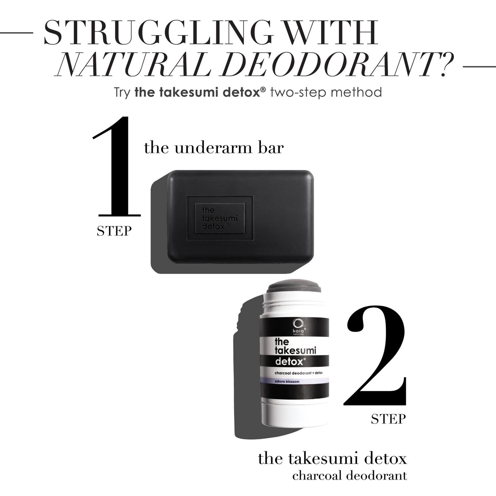 The Takesumi Detox The Underarm Bar - For Natural Deodorant Users With Excess Odor