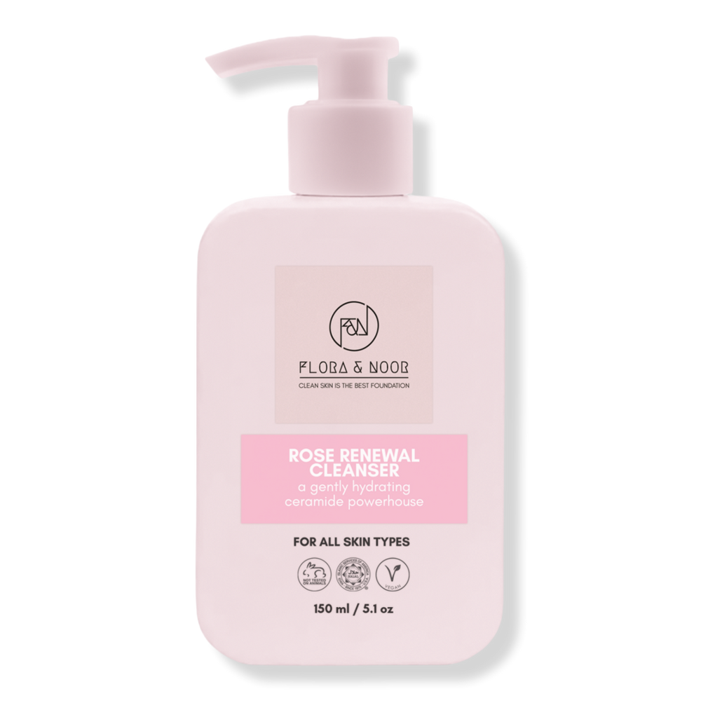 Flora & Noor Rose Renewal Tri-peptide And Ceramide Cleanser