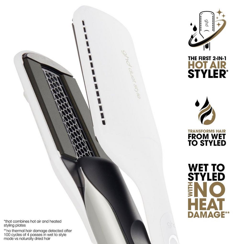 The GHD Duet will take your hair from wet to straight in minutes