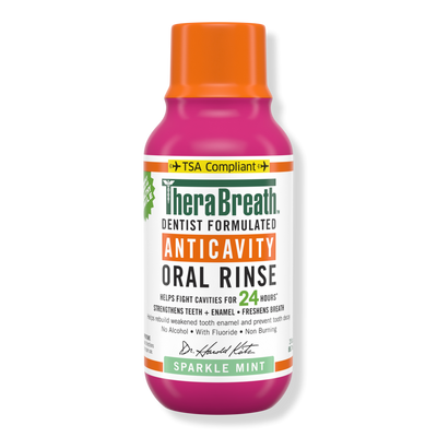 TheraBreath Travel Size Anticavity Fluoride Oral Rinse Sparkle Mint