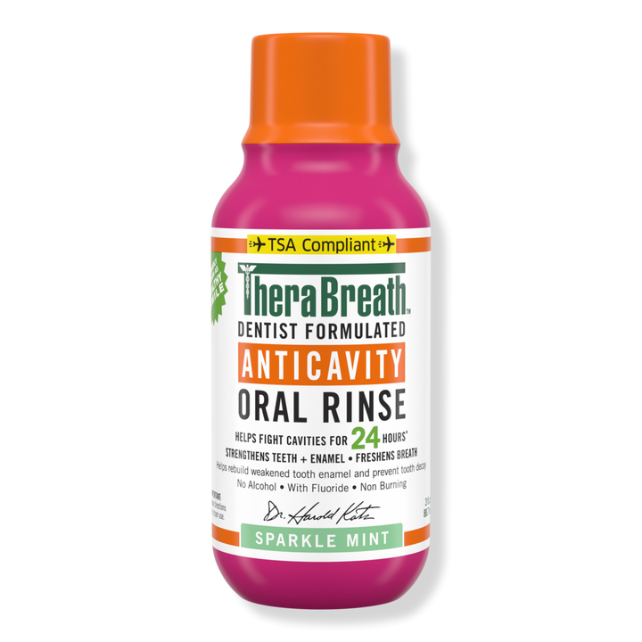 travel size therabreath mouthwash