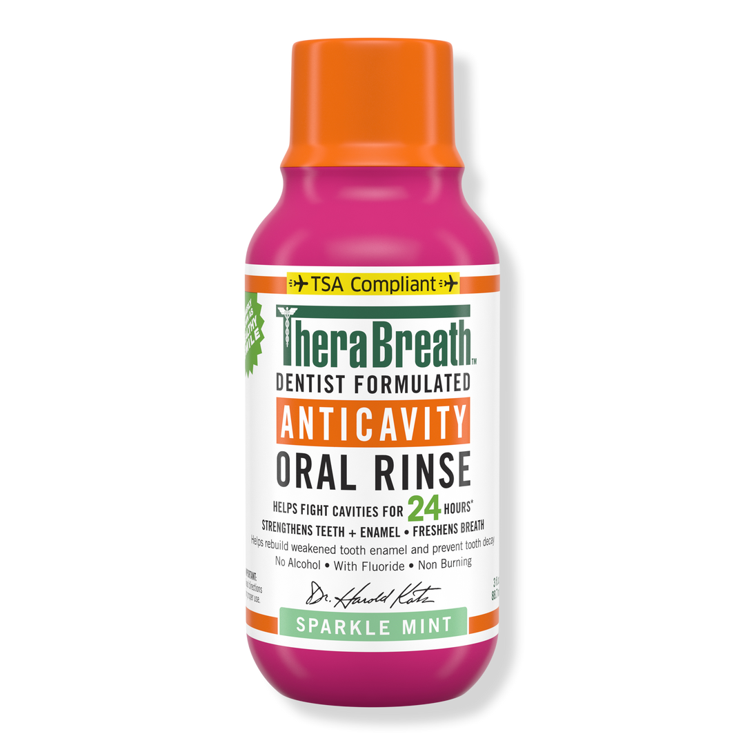 TheraBreath Travel Size Anticavity Fluoride Oral Rinse Sparkle Mint #1