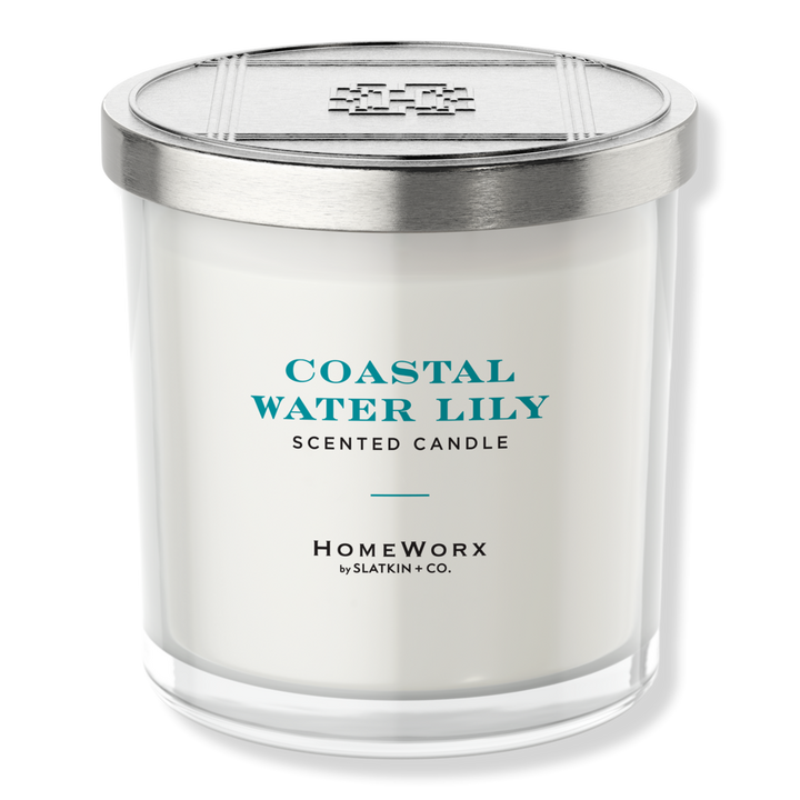 HomeWorx Coastal Water Lily 3-Wick Scented Candle #1