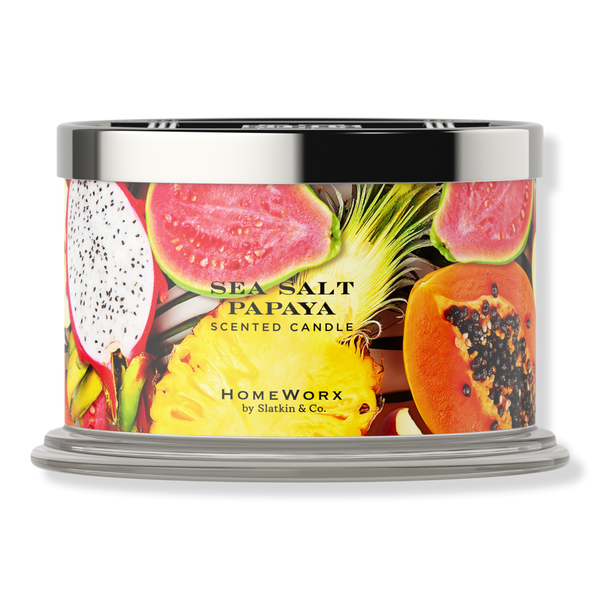 HomeWorx Sea Salt Papaya 4Wick Scented Candle