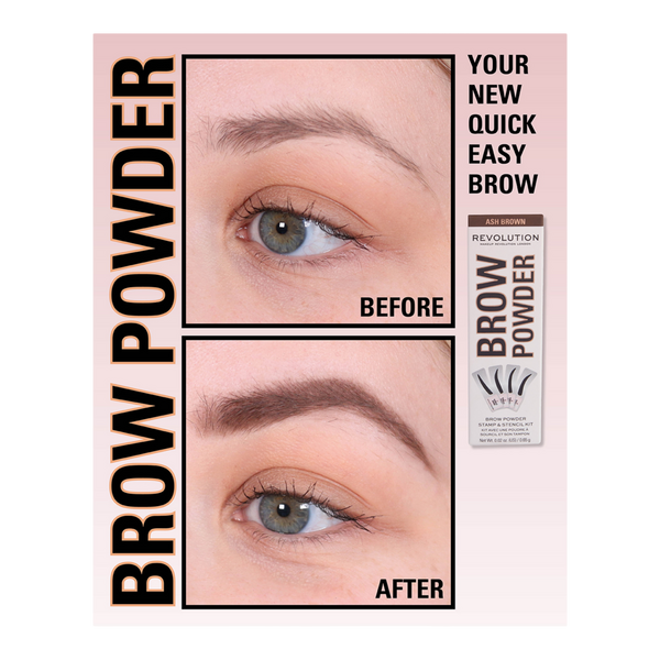 Revolution Beauty Brow Powder Stamp & Stencil Kit #3