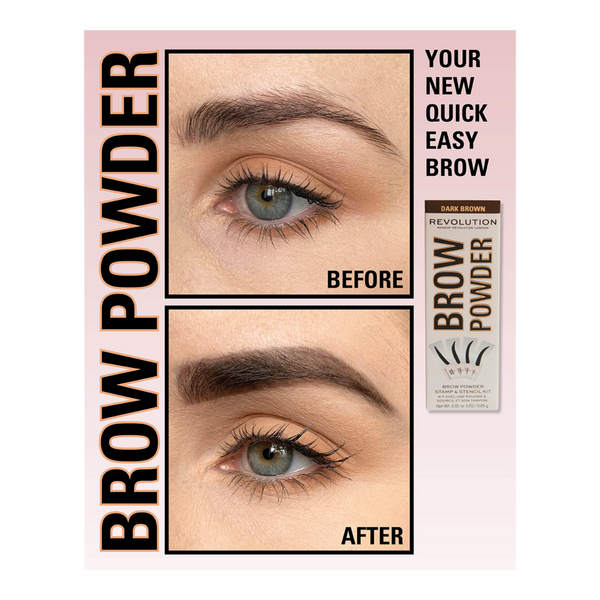 Revolution Beauty Brow Powder Stamp & Stencil Kit #3