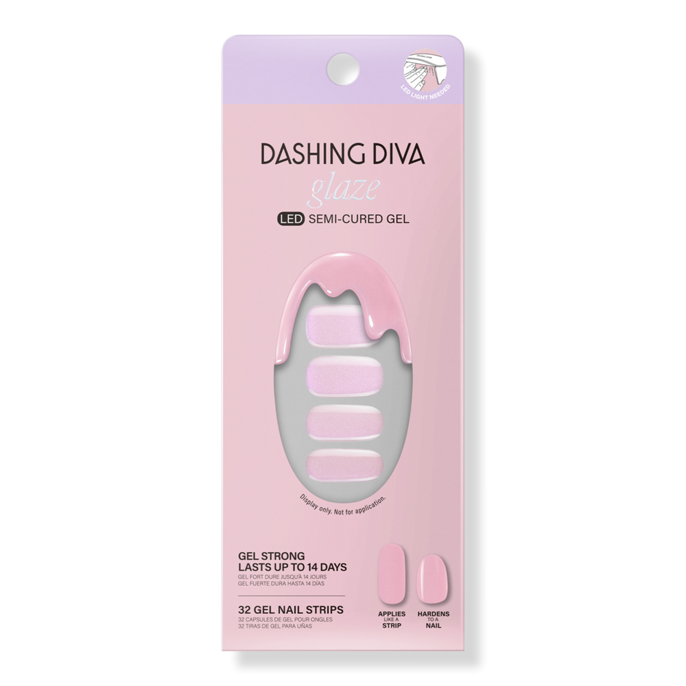 Dashing Diva Glazed Donut Semi Cured Gel Nail Strips - Unicorn