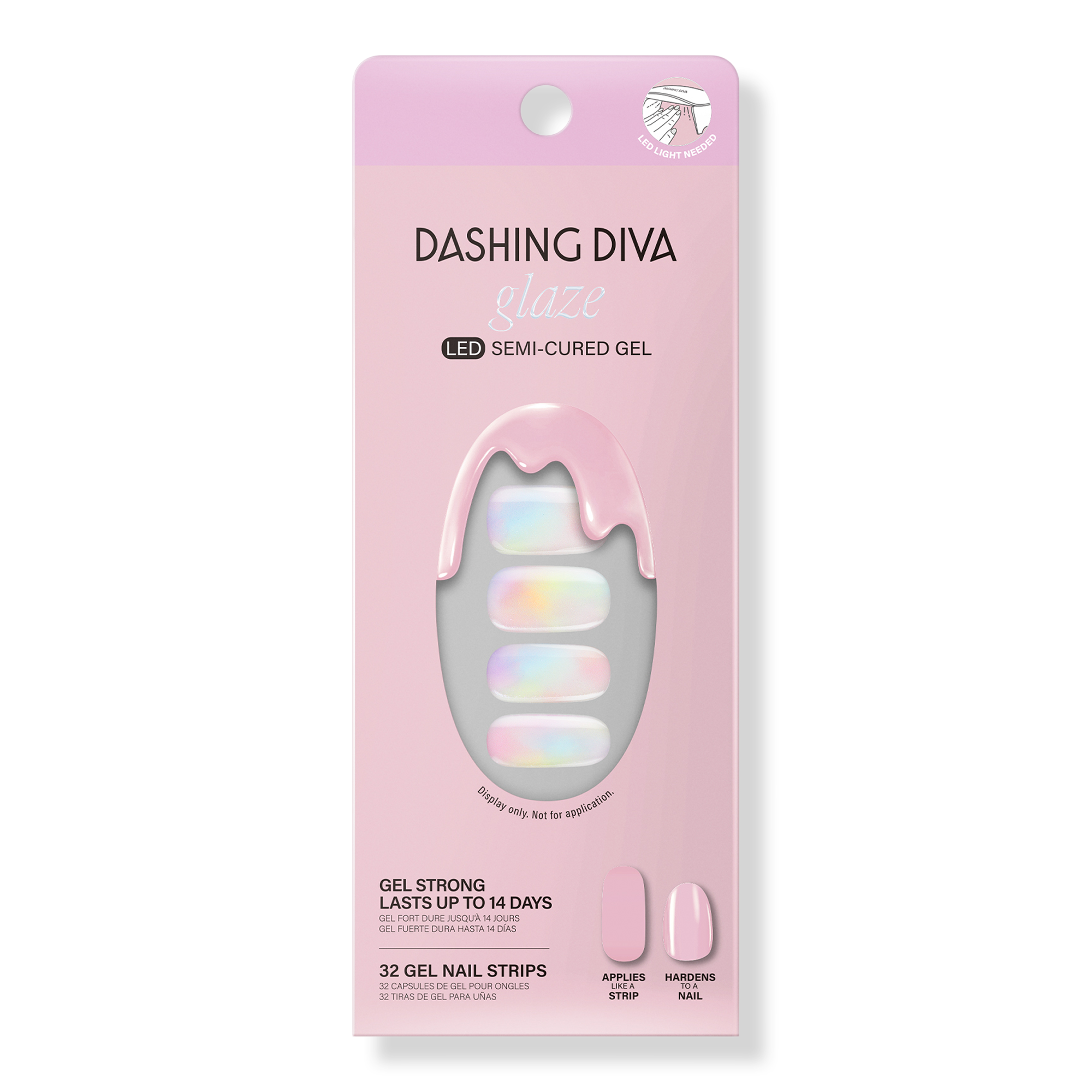 Dashing Diva Glazed Donut Semi Cured Gel Nail Strips #1