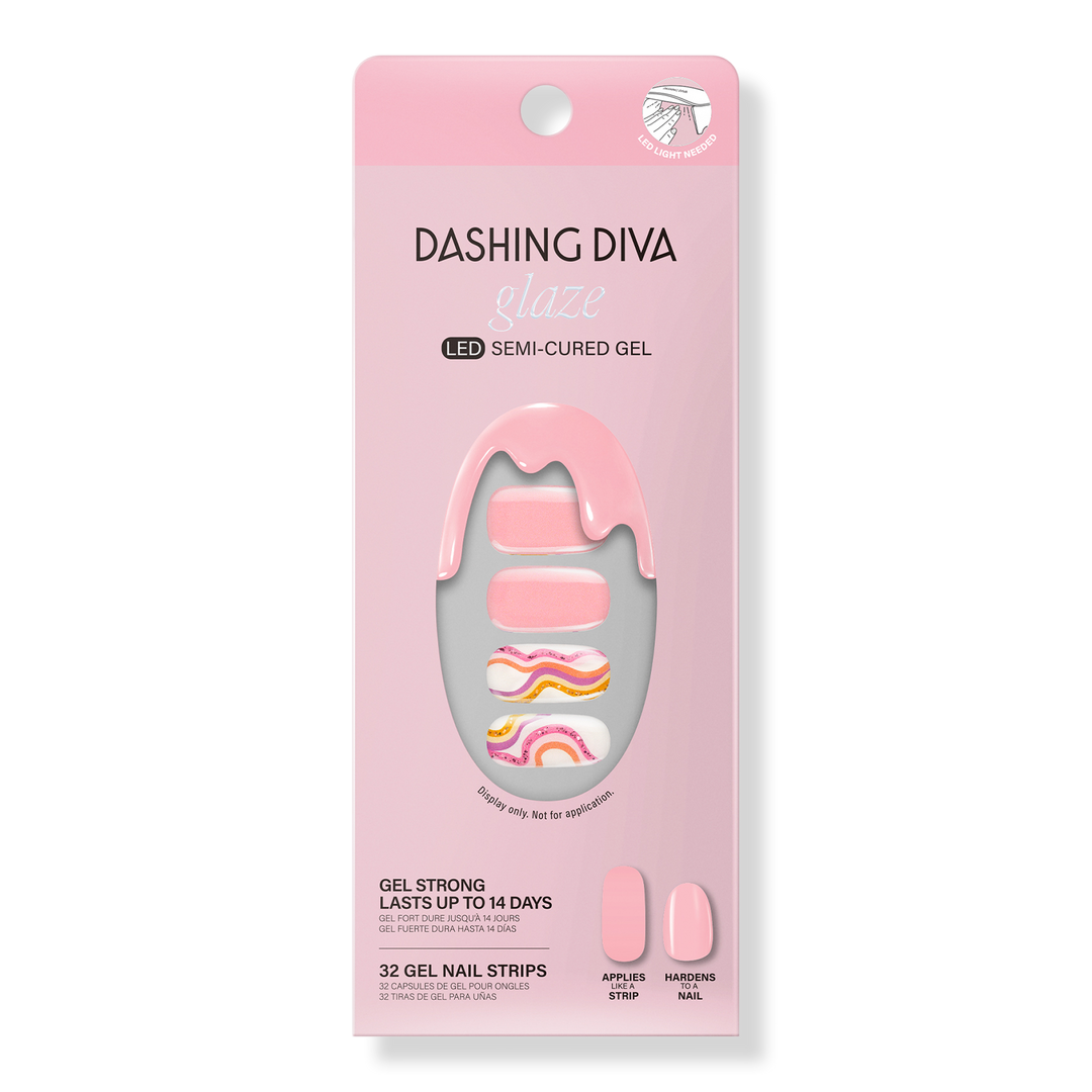 Dashing Diva Sandy Beaches Glaze Semi-Cured Gel Art #1